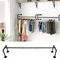 Industrial Clothes Rack Wall Clothes Rack Metal Clothes Rack Heavy Duty Clothes Rack Four Bases for