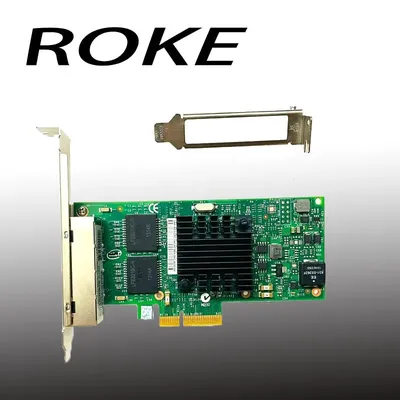 Intel I350-T4V2 OEM i350-T4 PCIe x4 Ethernet-Adapter NIC Netzwerk Quad Ports Karte Image