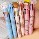 Kawaii Cute Animal 10/8 Color Ball Pen Retractable Ballpoint Pen Multicolored Pens Colorful Refill