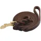 Braided Cowhide Leather Dog Leash with Copper Hook Heavy Duty Pet Dog Training Leash for Large