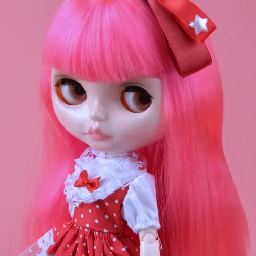 Neo Blyth Puppe NBL Angepasst Shiny Gesicht 1/6 BJD Ball Gliederpuppe Ob24 Puppe Blyth für Mädchen