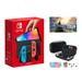 2023 Newest Nintendo Switch OLED Model Neon Red & Blue Joy-Cons Console 32GB Internal Storage Bundle with The Legend of Zelda: Breath of the Wild & 10 in 1 Accessory Case