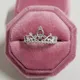 Königin Krone Ring Sterling Silber Verlobung Ehering Ringe für Frauen Braut Diamant Versprechen