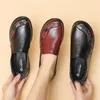 Echt leder Ballerinas Schuhe Frauen Vintage Luxus hochwertige Slipper Damen Mokassins lässig