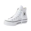 Sneaker CONVERSE "CHUCK TAYLOR ALL STAR LEATHER PLATFORM", Gr. 38, weiß (weiß, weiß), Leder, sportlich, Schuhe