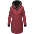 Kurzmantel NAVAHOO "Snowelf", Damen, Gr. XS (34), rot (bordeaux), Obermaterial: 45% Baumwolle, 55% Nylon, Futter: 100% Polyester, Wattierung: 100% Polyester, Ärmelfutter: 100% Polyester, casual, gerade knielang, Langarm Ärmel ohne Ärmelschlitz...