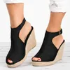 Plattform Sandalen Frau Keile Sommer frauen Schuhe 2024 Kleid Rutschen Gladiator Maultiere Espadrilles Elegante Luxus Mode Medizinische