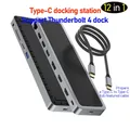 Typ C Hub Dual HD DP 4K 60Hz Thunderbolt Dock Mst Hub USB C zu 2 HDMI Docking station für Apple