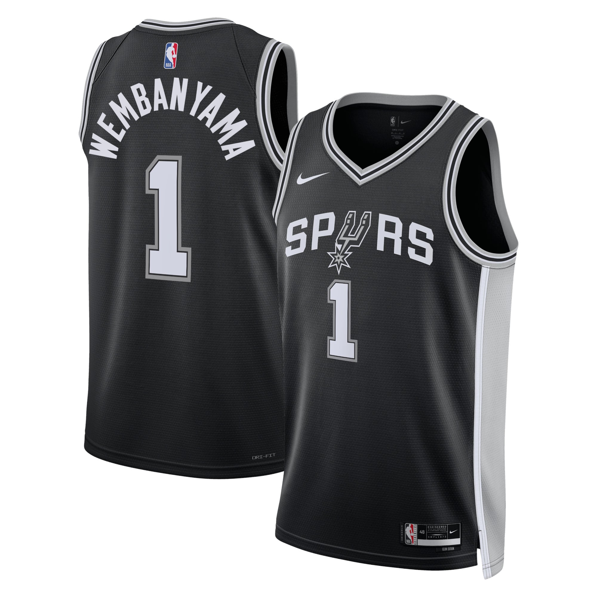 Maillot Nike Icon Swingman de San Antonio Spurs - Victor Wembanyama - Hommes - Homme Taille: 2XL