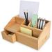 FLYGRUBS Thingles Bambuswerk I Wooden Desk Organizer I Pen Holder with Drawer - Storage Box Pen Box Desk Tray I Desk Organizer for Office Home Office