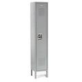 Global Industrial 968262GY 15 x 18 x 72 in. Single Tier Infinity Locker with 1 Door Assembled Gray