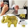 Hanzidakd Business Card Holder Small Gifts Wedding Gift Supplies Gold Small Elephant Seat Folder Business Card Holder Gift Table Card Holder