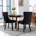 Modern Upholstered Dining Chairs Set of 2, Velvet Accent Chairs with Hand-Stitched Diamond Pattern Back & Solid Wood Legs