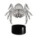 3D LED Acrylic Table Lamp Spider Design Light Colorful Changing Touch Switch Desk Lamp Night Light Home Bedroom Decor (Black)