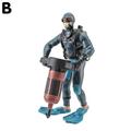 Resin Figures Model Garage Kit Diver And Fish Figures Doll. 3D Toys Z5O4 .FAST C9W2