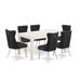 East West Furniture Dining Table Set Contains a Rectangle Kitchen Table and Chairs, Linen White (Pieces Options)