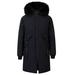 HBFAGFB Men s Jacket Winter Thickened Windproof Long Coats Suitable for Outdoor Cycling Black Size XL