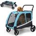 Dog Stroller For Large Dogs Extra Large Pet Stroller For For Medium Dogs Dog Stroller For 2 Dogs Dog Wagon Dog Carriage Foldable Design Adjustable Handle With Pocket Up To 160 lbs