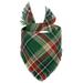 2PCS Christmas Dog Bandanas with Tassels Edges Stylish Plaid Dog Christmas Scarf Bib Plaid Bandanas for Medium Large Dogs Tassel Plaid Dog Triangle Scarf Dog Saliva Scarf Dog Scarf Pet Accessories