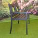 Carolina Chair & Table Nelson Outdoor Metal Bench Black