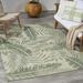 Nourison Garden Oasis Indoor/Outdoor Ivory Green 6 x 9 Area Rug (6x9)