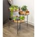 82193 Three Tiered Plant Stand Hammered Copper Finish 20.5 H