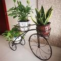 KQJQS Wrought Iron Bicycle Mouldling Metal Flower Pot Holder Modern Decorative Display Plant Stand Indoor Outdoor Planter Balcony Corridor Garden Terrace