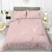 Light Pink Duvet Cover Set Warm and Cozy Bedding Cover Set for Teenage Girls Pink