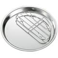Stainless Steel Oil Drain Plate Fried Chicken Serving Plate French Fries Storage Tray