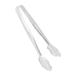 Stainless Steel Food Tongs Steak Clamps Fine Polished Food Grade Safe Thickened Hollow Out Buffet Serving Tongs for Kitchen Buffet BBQ Party [Regular Tongs Silver]