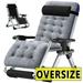 NAIZEA Zero Gravity Chair Oversized XL Folding Reclining Lounge Chair with Removable Cushion and Tray for Indoor and Outdoor Patio Recliner