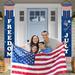 Hanzidakd Hangs American Independence Day Couplet Festival Party Decoration Background Door Curtain Memorial Day Atmosphere Arrangement Hanging Flag Flag