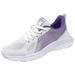 ZHAGHMIN Casual Women S Walking Shoes Tennis Sneakers Lace Up Lightweight Running Shoes Comfortable Slip On Gym Out Workout Training Shoes Purple Size8