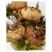 Sweet Home Deco 18â€™â€™ Super Soft Blooming Peonies and Hydrangeas Silk Artificial Bouquet (13 Stems/6 Flower Heads) (Brown)