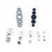 Abbraccia Tool for Cover Buttons Button Maker Tool Flat Back Button Covers Jeans with 5 Button Round Button Base Fabric Covered Buttons