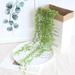 Hanzidakd Artificial flowers Hanging Simulation Rattan Artificial Succulent Shape Greenery Bonsai Plants Leaf Picks Hanging Basket Lover Tears String Of Pearls Succulent For Home Garden Decora