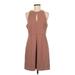 Gianni Bini Casual Dress - A-Line: Brown Solid Dresses - Women's Size Medium