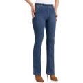 Bootcut-Jeans WONDERJEANS "Boot" Gr. 36, Länge 30, blau (blue stonewashed) Damen Jeans 5-Pocket-Jeans Röhrenjeans