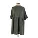ASOS Casual Dress - Mini Mock 3/4 sleeves: Green Print Dresses - Women's Size 4