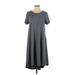 Lularoe Casual Dress - Midi: Gray Print Dresses - Women's Size Small