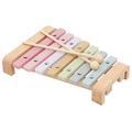 Mamabrum Holzkisten für Kleinkinder, Bunte Zipfelsteine mit 2 Sticks, Bunte Musikinstrument, Xylophon, Pädagogisches Spielzeug für die Kleinsten
