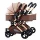 Double Baby Newborn Stroller - Twins Stroller for Infant and Toddler - Detachable Carriage with Mosquito Net - Gray A Color - Portable Folding Pram Trolley - Pack of 1 - Lightweight and Convenient