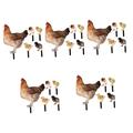 Artibetter 5 Sets Hen Chick Ground Plug Hen Garden Stakes Animal Garden Stake Chicken Stake Farm Yard Art Decor Chicken Lawn Stakes Outdoor Yard Art Lawn Sign Acrylic Sculpture Double Sided