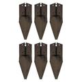 6 x Fence Repair Post Holder 75mm posts Support Drive Down Spike Clamp Grip Brown for 75mm x 75mm (3") posts, Eliza Tinsley Swiftpost, Pack of 6