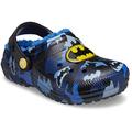 Crocs Unisex-Child Classic Lined Batman Clog | Kids' Slippers, Navy, 1 UK