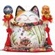 PAYNAN 21cm Ceramic Lucky Cat Maneki Neko Fortune Cat FengShui Crafts Money Box Home Decoration