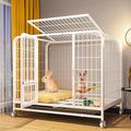 EsEntL Rabbit Cage - Guinea Pig Cage Small Animal Cage Bunny House with Wire Floor Leakproof Plastic Tray 2 Story Guinea Pig Cage on Wheels- Move Freely (Color : White, Size : 93 * 62 * 82cm)