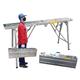 Work Platform, Height-Adjustable Work Platform, Foldable, Portable, Non-Slip Platform, Safety Platform, Work Frame, Step Stool, Household Ladder (Colour: Metallic, Size: 140 x 25 cm)