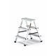 Drabest 3-Step Aluminum Double-Sided Household Ladder 125 KG Capacity - Step Ladder With Work Ladder Platform – Ladders Multi Purpose – Step Ladders 3 Step – 41 x 63 x 16 cm
