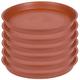 Bleuhome 6 Pack of 10 inch Plant Saucer, Heavy Duty Plastic Plant Saucer 10" Round, Plant Tray for Pots, Plant Saucers for Indoors, Plant Trays for Planter 8"/9"/10" (10 inch, Terracotta)